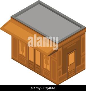 Clothes street shop icon, isometric style Stock Vector