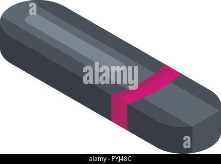 Closed usb flash icon, isometric style Stock Vector