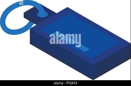 Blue usb flash icon, isometric style Stock Vector