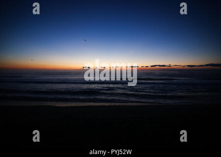 Sunrise over the Black Sea, on the coastline of Bulgaria Stock Photo