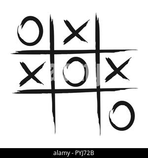 Tic tac toe game Cut Out Stock Images & Pictures - Alamy