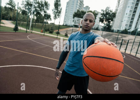 Selective focus of a ball being used for playing Stock Photo