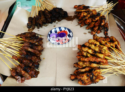 Malay Satay sticks Stock Photo