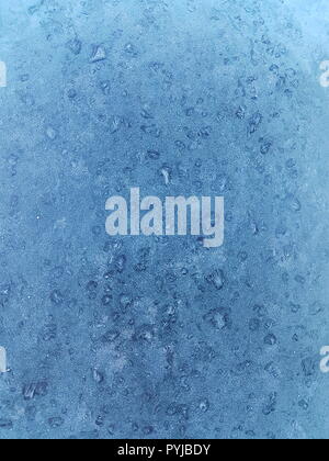 Frozen Frost Pattern Glass Background Stock Photo