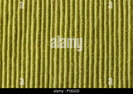Green fabric, vertical texture - close-up Stock Photo