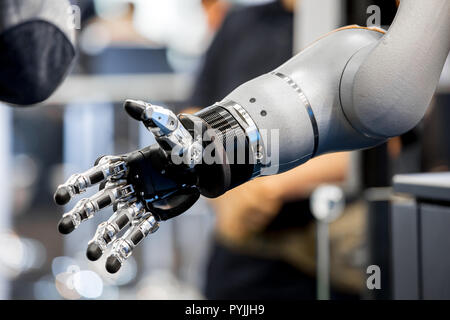 Robot hand close up view Stock Photo