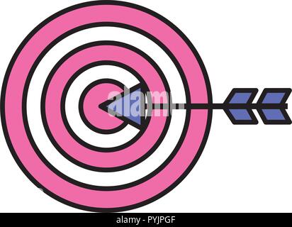 target arrow on white background Stock Vector