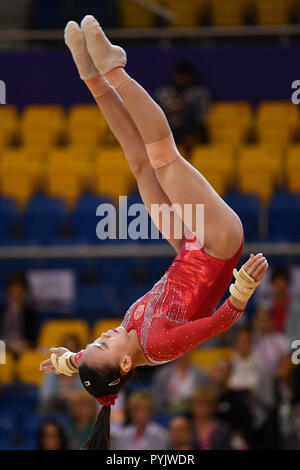 October 28, 2018: Yile Chen of Â China during Floor qualification at ...