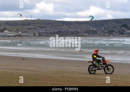Weymouth beach motocross, Dorset. Credit: Finnbarr Webster/Alamy Live News Stock Photo