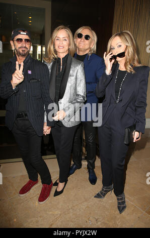 Ringo Starr and Barbara Bach Starkey arriving to the Peggy Albrecht ...