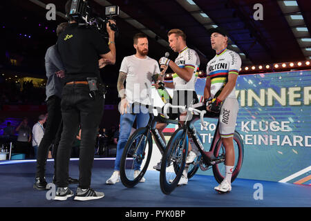 London UK . 28th Oct, 2018. during Six Day London 2018 at Lee Valley Velopark, Queen Elizabeth Olympic Park on Sunday, 28 October 2018. LONDON ENGLAND.  (Editorial use only, license required for commercial use. No use in betting, games or a single club/league/player publications.) Credit: Taka Wu/Alamy Live News Stock Photo