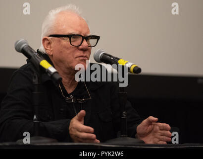 New York, USA. 28 October 2018.  Scare-a-con brings celebs and horror fans to Turning Stone Casino in Verona, NY .Actor Malcolm McDowell answers questions from Scare-a-con attendees.Zach D Roberts.Verona, New York.USA.NEW.20181027 (Credit Image: © Zach RobertsZUMA Wire) Credit: ZUMA Press, Inc./Alamy Live News Stock Photo