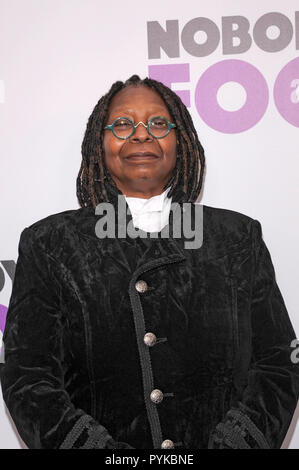 NEW YORK, NY - OCTOBER 28: Whoopi Goldberg attends 'Nobody's Fool' New York Premiere at AMC Lincoln Square Theater on October 28, 2018 in New York City. Credit: Ron Adar/Alamy Live News Stock Photo