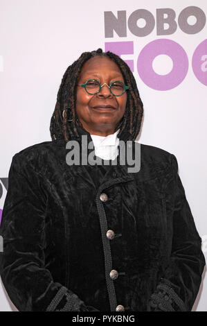 NEW YORK, NY - OCTOBER 28: Whoopi Goldberg attends 'Nobody's Fool' New York Premiere at AMC Lincoln Square Theater on October 28, 2018 in New York City. Credit: Ron Adar/Alamy Live News Stock Photo