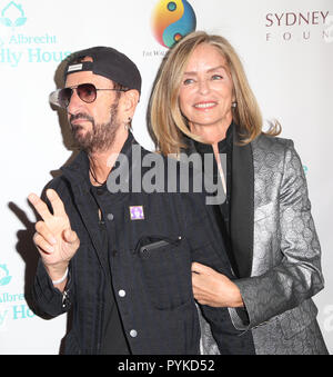 Ringo Starr and Barbara Bach Starkey arriving to the Peggy Albrecht ...