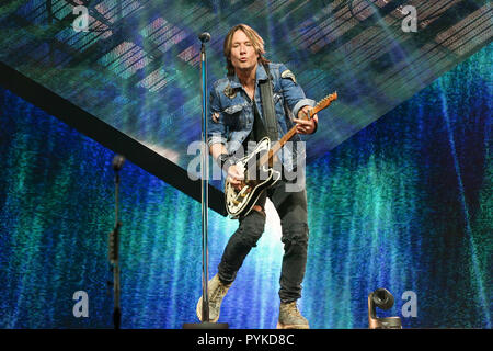 BROOKLYN, NY - OCT 27: Keith Urban performs onstage at Barclays Center on October 27, 2018 in Brooklyn, New York. Stock Photo