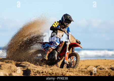 Portrush, Northern Ireland. Sunday 28 October, 2018  Action from the 2018 Portrush Beach Races. Credit: Graham  Service/Alamy Live News Stock Photo