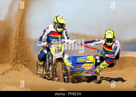 Portrush, Northern Ireland. Sunday 28 October, 2018  Action from the 2018 Portrush Beach Races. Credit: Graham  Service/Alamy Live News Stock Photo