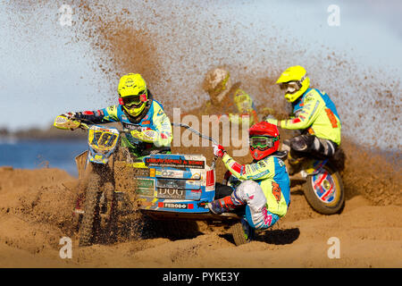 Portrush, Northern Ireland. Sunday 28 October, 2018  Action from the 2018 Portrush Beach Races. Credit: Graham  Service/Alamy Live News Stock Photo