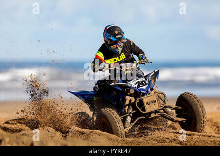 Portrush, Northern Ireland. Sunday 28 October, 2018  Action from the 2018 Portrush Beach Races. Credit: Graham  Service/Alamy Live News Stock Photo