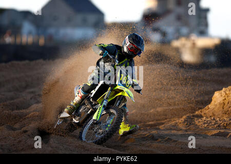 Portrush, Northern Ireland. Sunday 28 October, 2018  Action from the 2018 Portrush Beach Races. Credit: Graham  Service/Alamy Live News Stock Photo