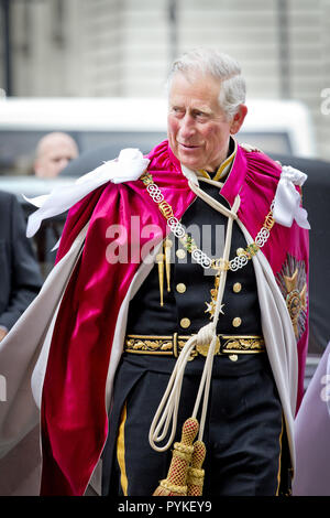 London, UK. 9th May, 2014. Prince Charles of the United Kingdom attends the Order of the Bath service at Westminster Abbey in London, United Kingdom, 9 May 2014. The Most honourable Order of the Bath is founded in 1725 by King George I. Queen Elizabeth if sovereign and Prince Charles is Great Master of the order. Credit: Patrick van Katwijk - NO WIRE SERVICE - |/dpa/Alamy Live News