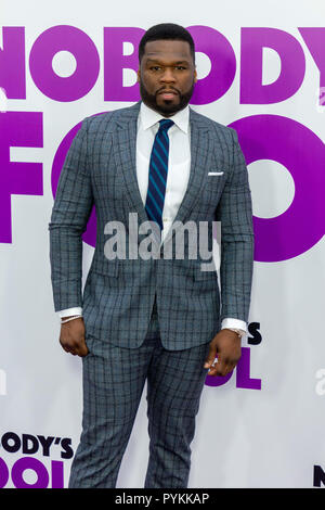 New York, USA. 28th October, 2018. Curtis “50 Cent” Jackson attends the world premiere of 'Nobody's Fool' at the AMC Lincoln Square in New York City on October 28, 2018. Credit: Jeremy Burke/Alamy Live News Stock Photo