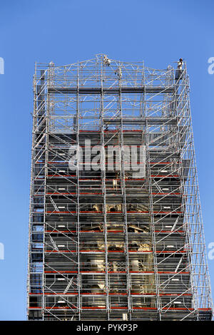 Spectacular Scaffolding on Trinité Church - Paris 9th - France Stock Photo