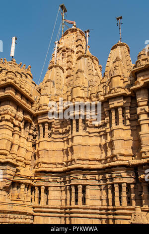 Jain Temple in Jaisalmer Fort, Jaisalmer, Rajasthan, India Stock Photo