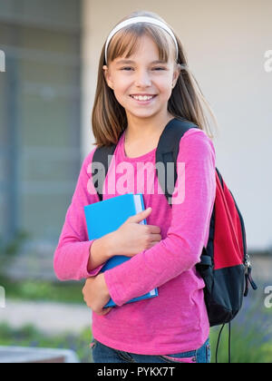 Girl back to school Stock Photo