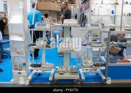 Kiev, Ukraine. October 5 2018. Dental exhibition, dental equipment. Stock Photo