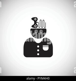 Gaming victin on white background Stock Vector