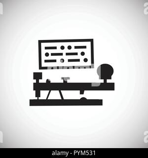 Morse code on white background Stock Vector
