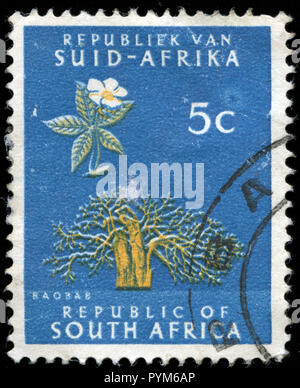 Postmarked stamp from South Africa in the Definitive Issue - Decimal Issue series issued in 1961 Stock Photo