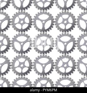 Seamless pattern background with gears. Vector illustration. Clock design. Stock Vector
