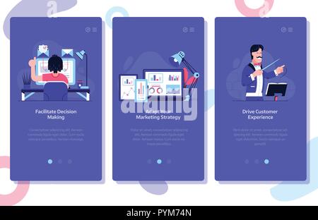 Online Marketing Concept Illustrations Stock Vector