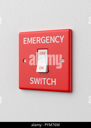 3d rendered angled view of a single green light switch with a power ...