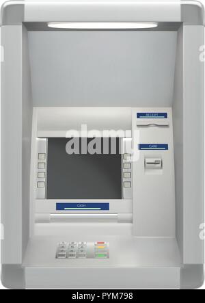 Front view of ATM machine isolated on white Stock Photo: 49438514 - Alamy