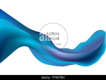 Fluid shapes isolated on white background. Wavy liquid elements. Bright abstract backdrop concept. Trendy gradient waves design template vector Poster Stock Vector