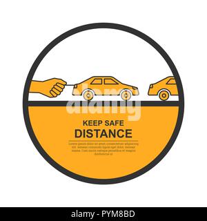 following distance sign Stock Vector Image & Art - Alamy