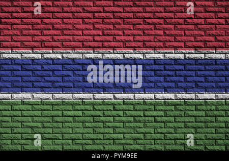 Gambia flag is painted onto an old brick wall Stock Photo - Alamy
