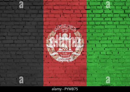 Afghanistan flag is painted onto an old brick wall Stock Photo - Alamy