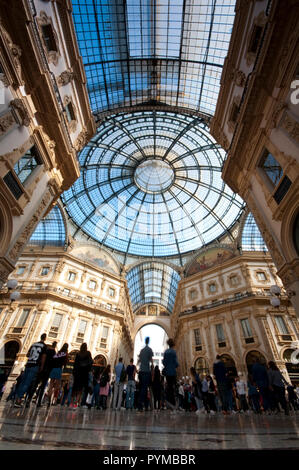 Italy, Lombardy, Milan, Vittorio Emanuele II Gallery, Ceiling Stock Photo