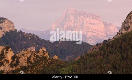 Sunset on Pena Montanesa Stock Photo