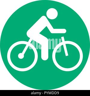 electric bicycle pictogram icon vector illustration round Stock Vector
