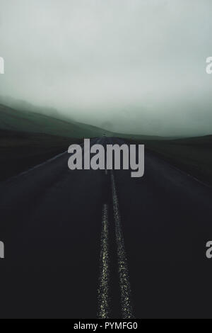 Car headlights in rain driving in poor visibility Stock Photo - Alamy
