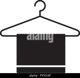 towel in hook icon vector illustration design Stock Vector
