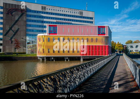 groningen, NETHERLANDS - October 14, 2018: the University in Groningen, Holland. Named the Duisenberg Building Stock Photo