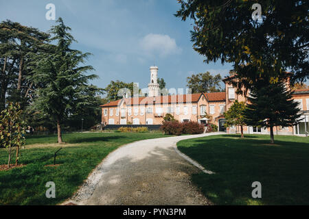 Varese OCT 2018 ITALY - Old villa (Mirabello) in the historic park (giardini estensi) Stock Photo
