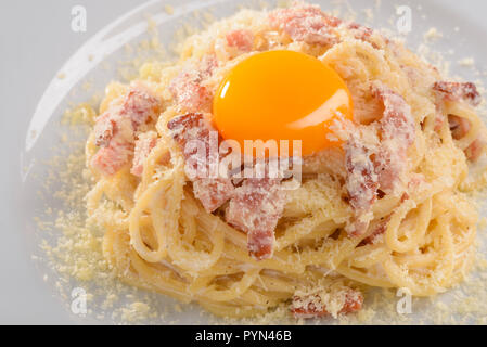 Carbonara in close up Stock Photo